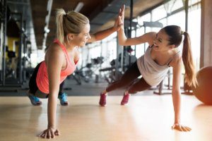 Dynamic and static exercise women 