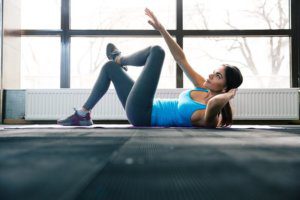 crunch exercise after pregnancy burning fat calories